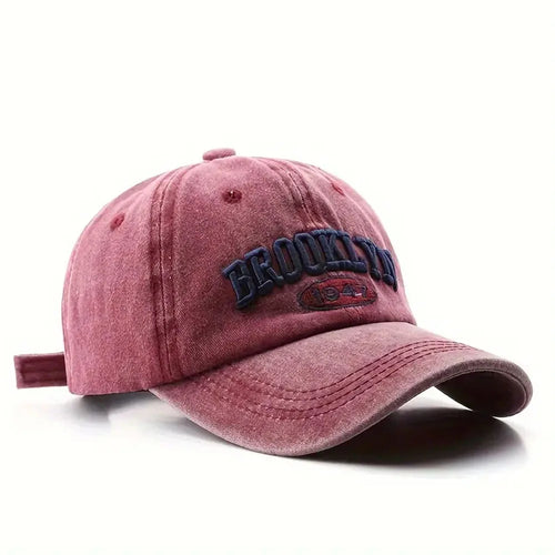 Cotton Retro Vintage Baseball Cap Men Women Denim Embroidered Letters
