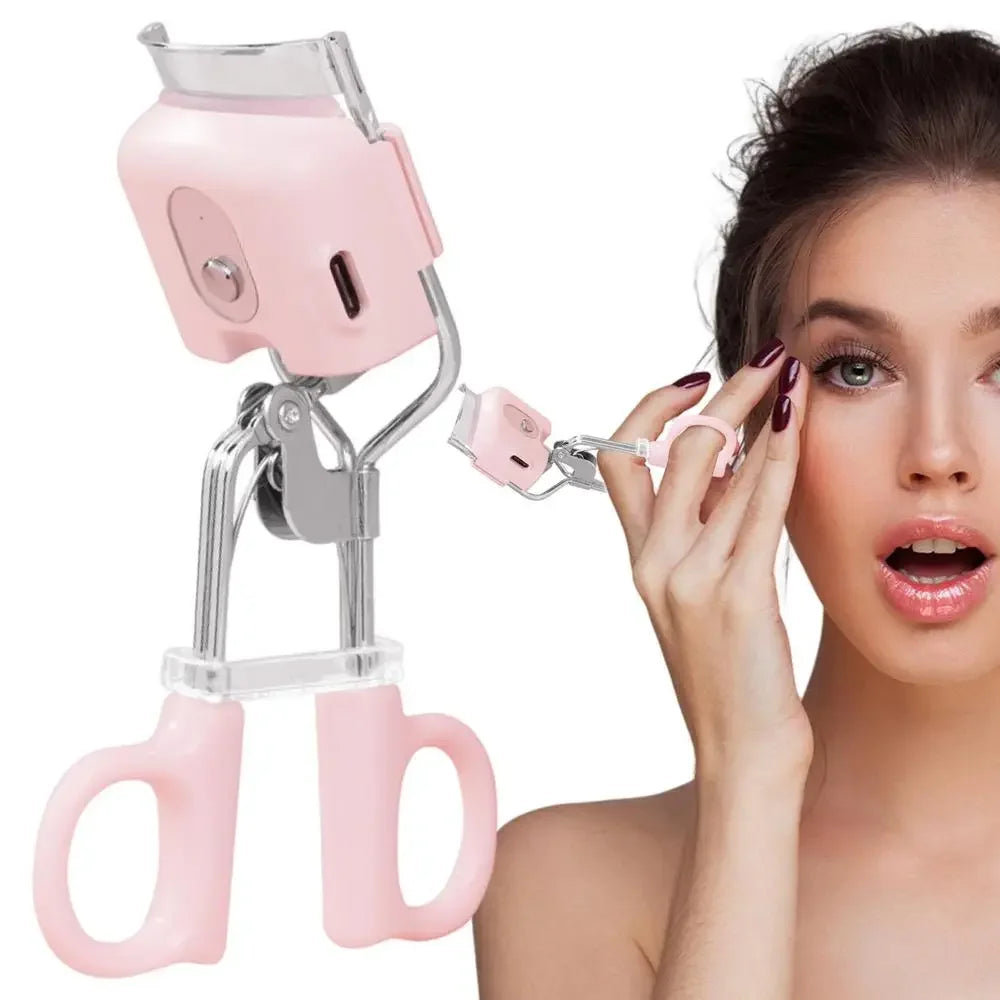Electric Eyelash Curler Portable Electric Heated Comb Eye Lash Perm Long Lasting Eyelashes Thermal Eyelash Curler Makeup Tools