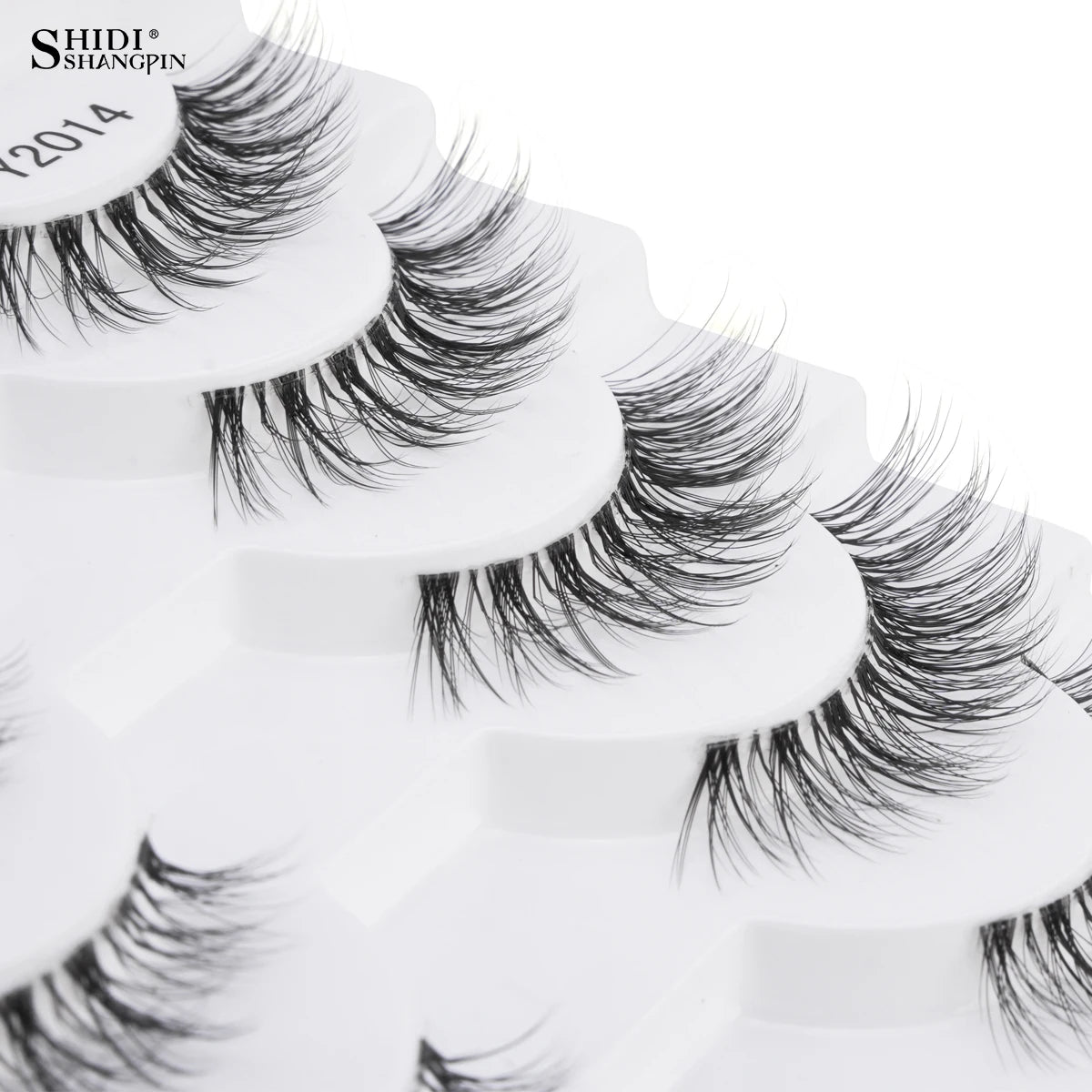 10 Pairs Faux Mink Eyelashes Handmade Natural False Eyelashes Soft Cross Messy Eye 3D Curly Eyelashes Extension Makeup Tools
