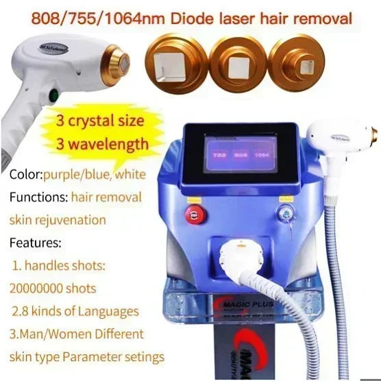 2025 New depiladora Diode Laser Hair Removal Machine Professional Laser Platinum Equipment Titanium Salon Spa Machine