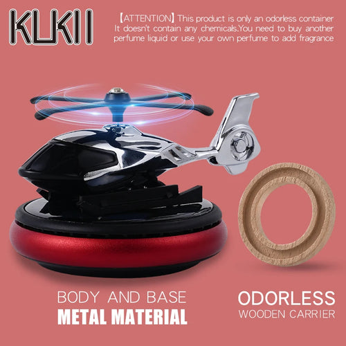DIY Perfume Odorless car ornaments solar powered rotating helicopter