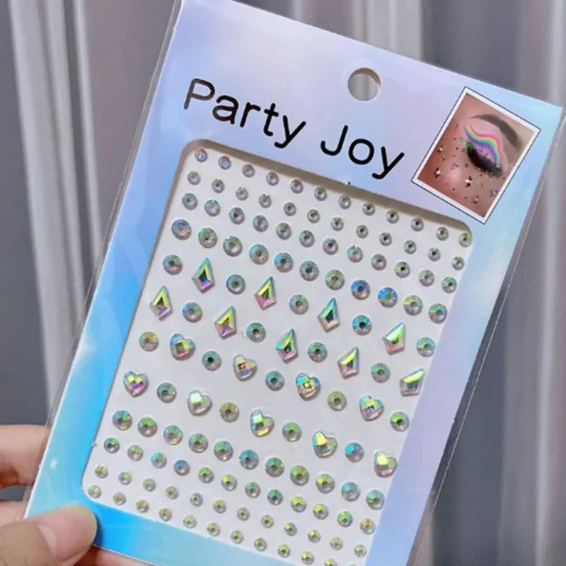Glitter Face Jewelry Sticker Face Jewels Diamond Makeup Art Eyeliner Temporary Tattoo Party Bady Makeup Tools Eye Rhinestones
