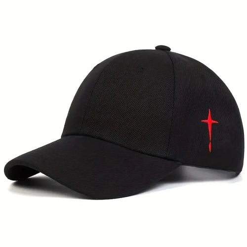 Unisex Side Cross Embroidery Baseball Caps Spring and Autumn Outdoor