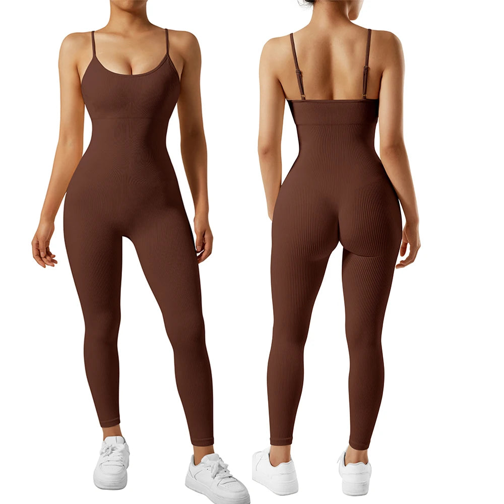 Women Bodysuit Jumpsuit All Season Romper Overalls Sportswear Fashion Streetwear Overalls One Piece Fitness Sports Bodysuits