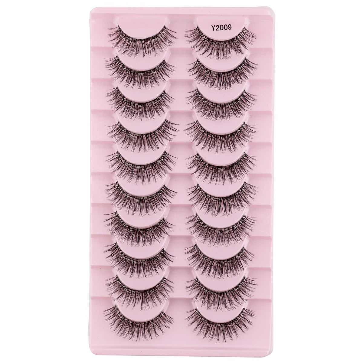 10 Pairs Faux Mink Eyelashes Handmade Natural False Eyelashes Soft Cross Messy Eye 3D Curly Eyelashes Extension Makeup Tools