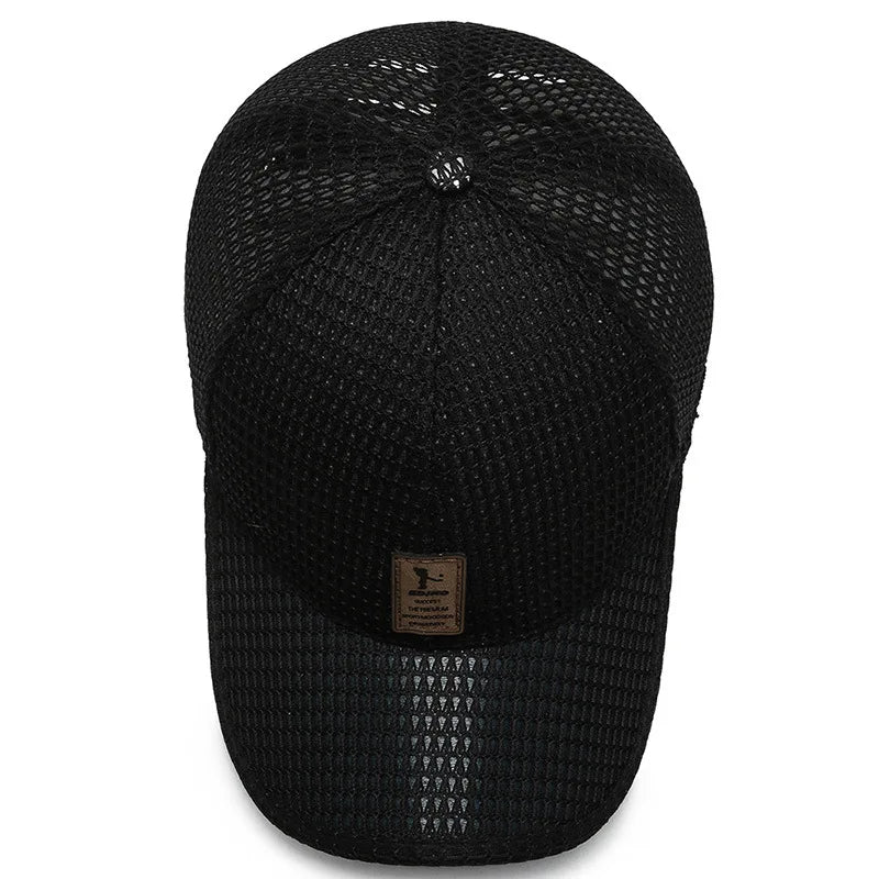 Men'S New Fashion Baseball Cap Summer Breathable Full Net Shade