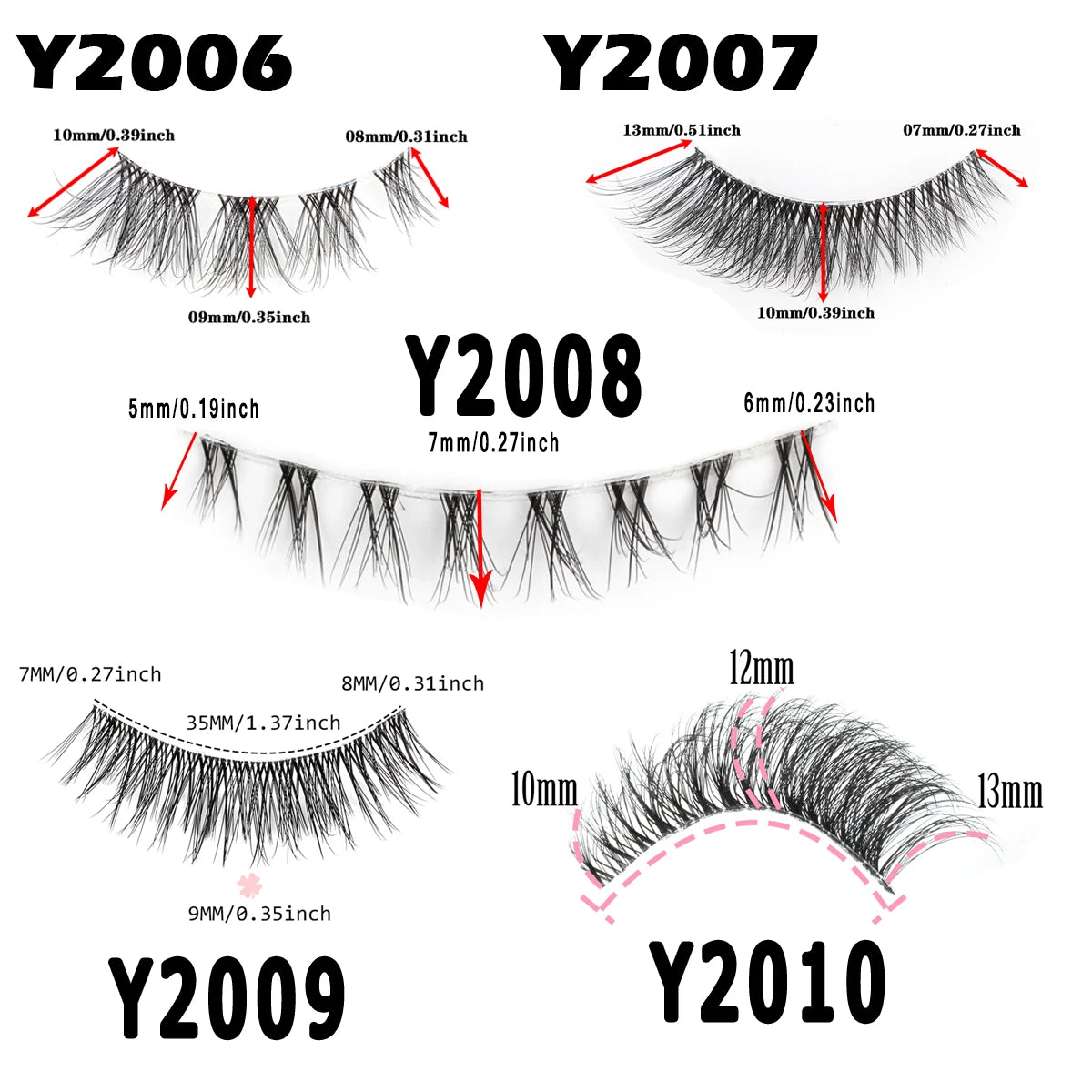 10 Pairs Faux Mink Eyelashes Handmade Natural False Eyelashes Soft Cross Messy Eye 3D Curly Eyelashes Extension Makeup Tools