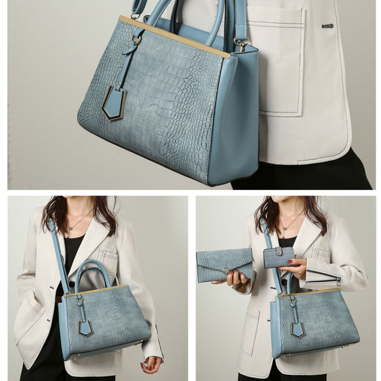 3-in-1 Women Stone Pattern Patchwork Handbag Shoulder Bag Crossbody