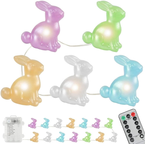 Five-color Bunny Fairy Lights Battery Operated Easter Decorations