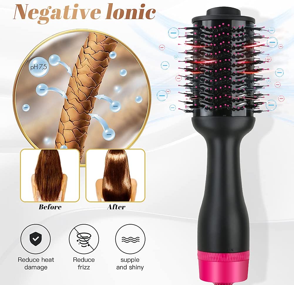 Hot Air One-Step Hair Dryer Negative Ion Anti-Frizz Blowout for