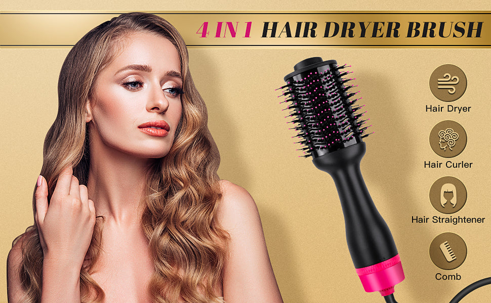 Hot Air One-Step Hair Dryer Negative Ion Anti-Frizz Blowout for