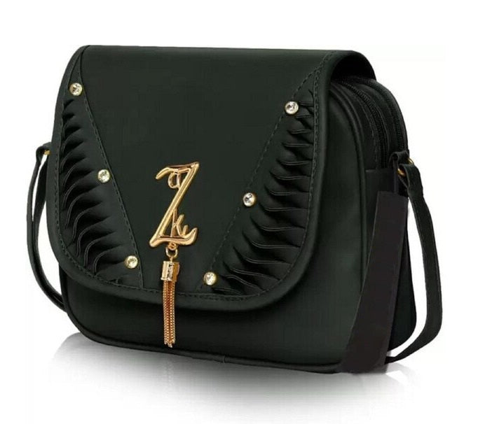 Gravon Women PU Leather Tote Bags Crossbody Handbags (Color-BLACK)