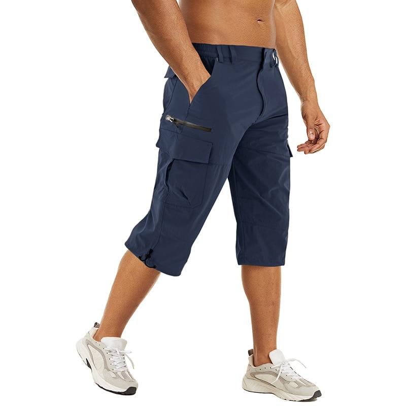 Summer Quick Dry Capri Pants Men's Lightweight Straight Fashion Casual