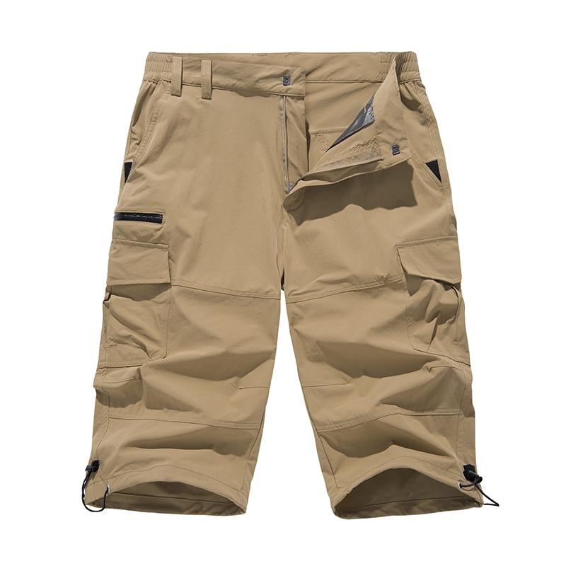 Summer Quick Dry Capri Pants Men's Lightweight Straight Fashion Casual