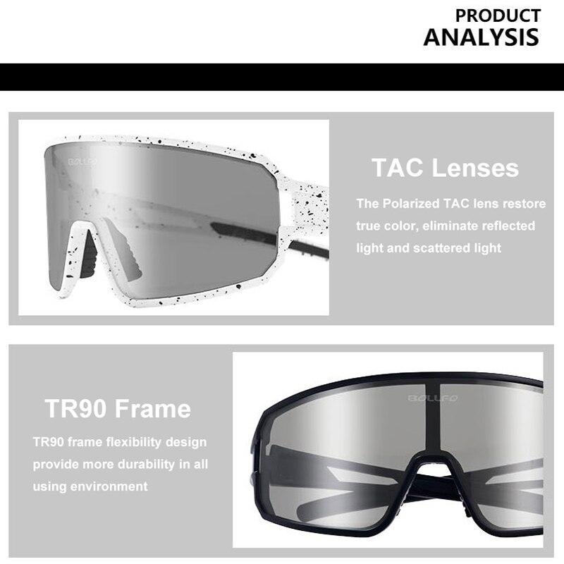 Polarized Photochromic Sunglasses Goggles UV Protection For Men Women
