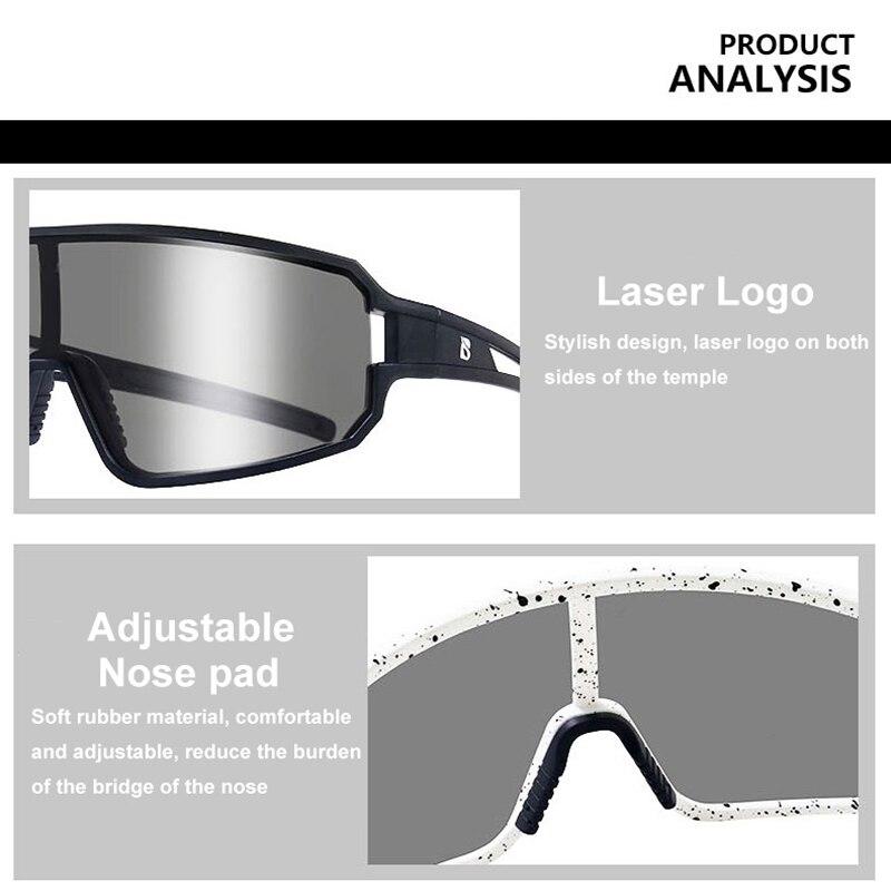 Polarized Photochromic Sunglasses Goggles UV Protection For Men Women