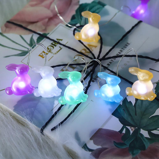 Five-color Bunny Fairy Lights Battery Operated  Easter Decorations