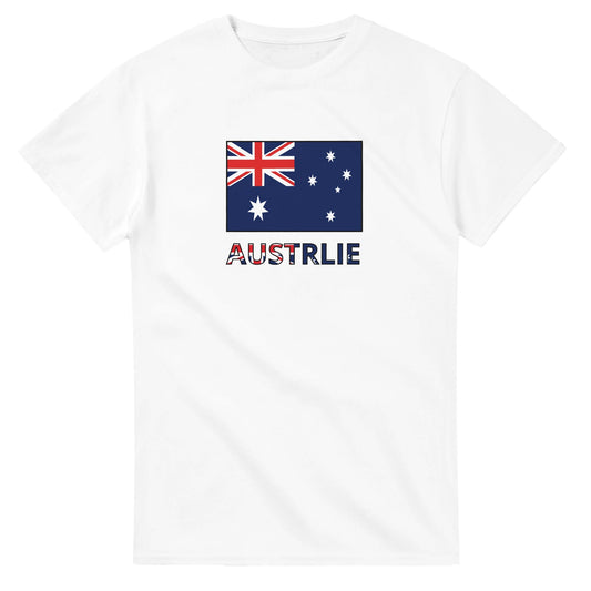 T-shirt Drapeau Australie en texte