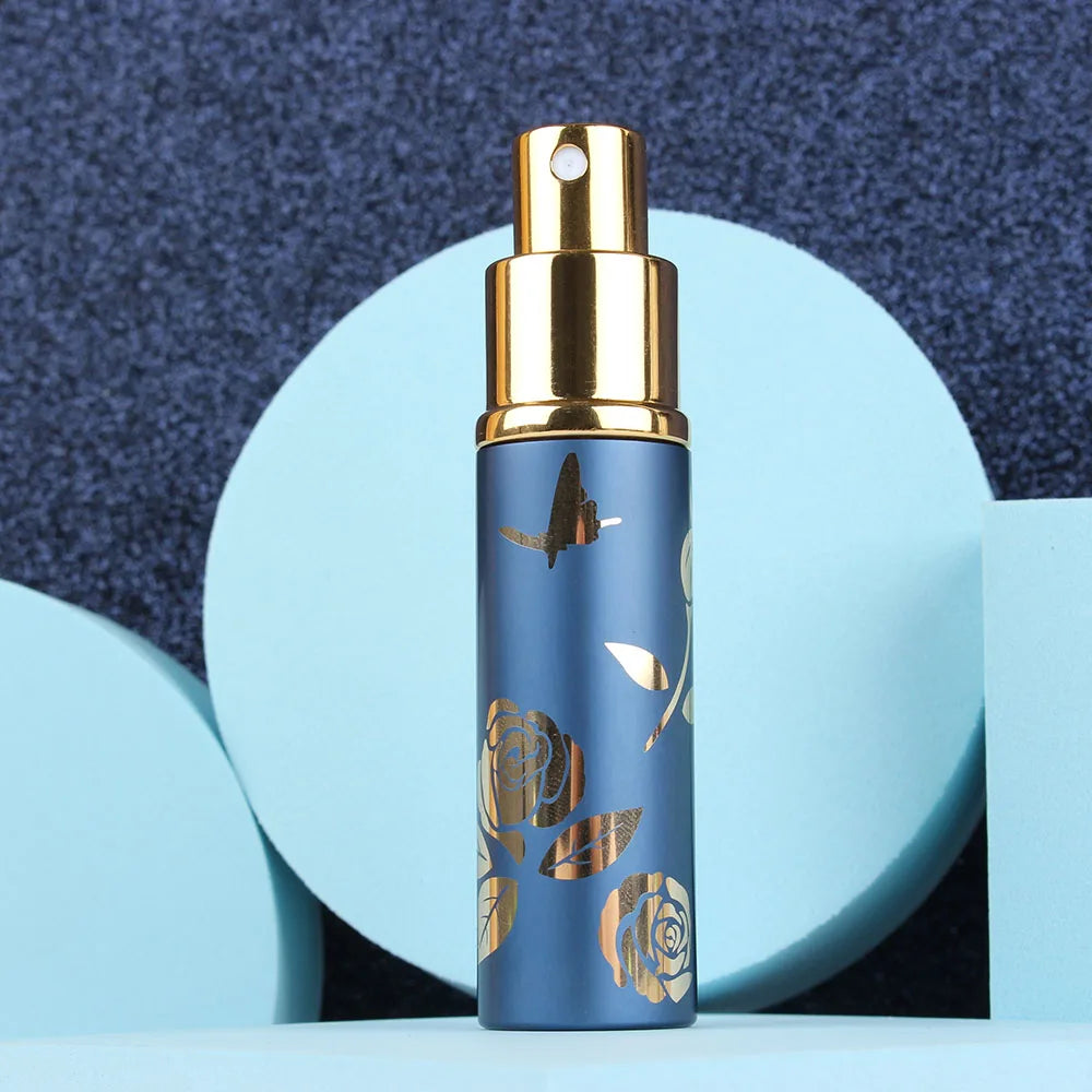 10ml Portable Mini Refillable Perfume Bottle Glass Tank Metal Case Aluminum Empty Cosmetic Containers Spray Atomizer Pump Bottle