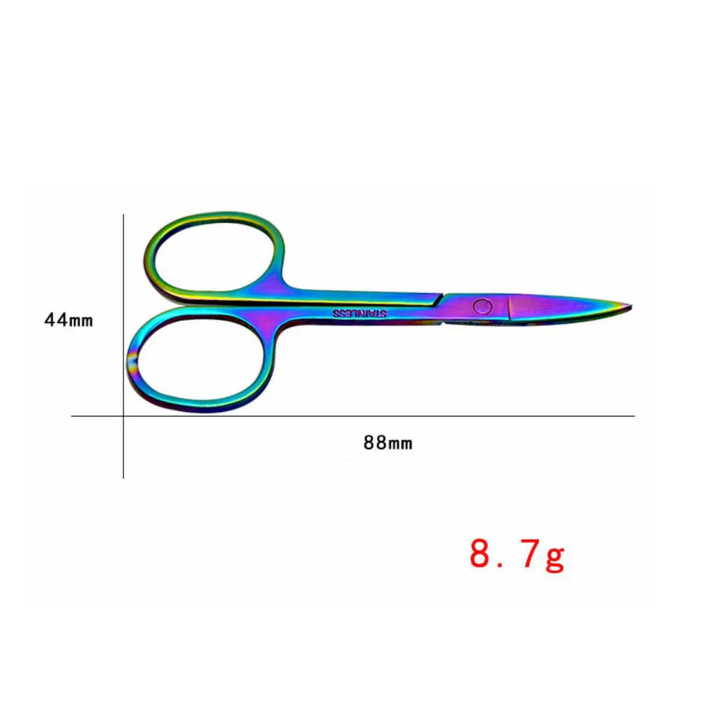 Stainless Steel Makeup Tools Eyebrow Scissors Hair Trimming Nails Cuticle Curved Pedicure Dead Skin Remover Beauty Scissor