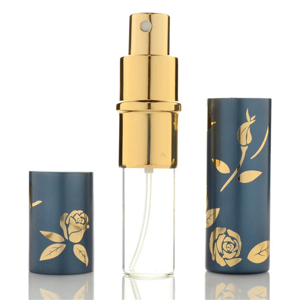 10ml Portable Mini Refillable Perfume Bottle Glass Tank Metal Case Aluminum Empty Cosmetic Containers Spray Atomizer Pump Bottle