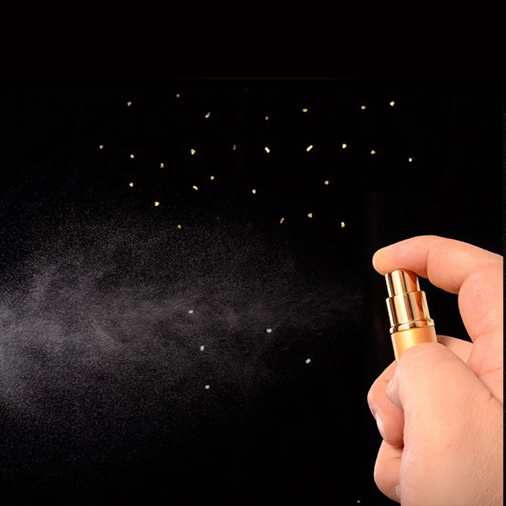 10ml Portable Mini Refillable Perfume Bottle Glass Tank Metal Case Aluminum Empty Cosmetic Containers Spray Atomizer Pump Bottle