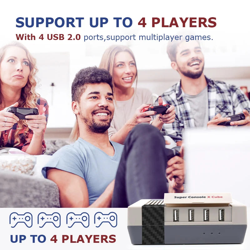 Kinhank Video Games Consoles Super Console X Cube Retro Game Console with 60,000+ Classic Games Compatible with PSP/PS1/DC,Etc