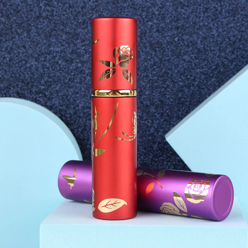 10ml Portable Mini Refillable Perfume Bottle Glass Tank Metal Case Aluminum Empty Cosmetic Containers Spray Atomizer Pump Bottle