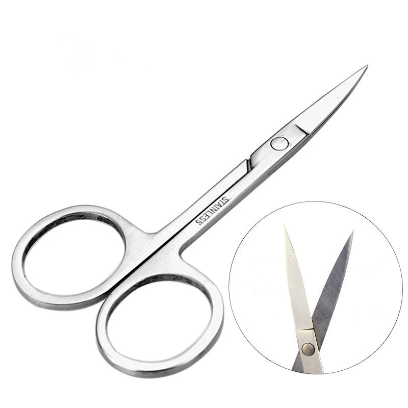 Stainless Steel Makeup Tools Eyebrow Scissors Hair Trimming Nails Cuticle Curved Pedicure Dead Skin Remover Beauty Scissor