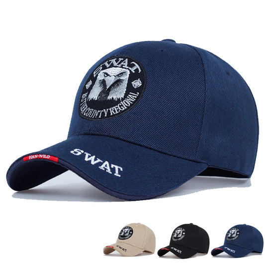 SWAT Army Cap Male Embroidered Eagle Black Baseball Caps Men Gorras