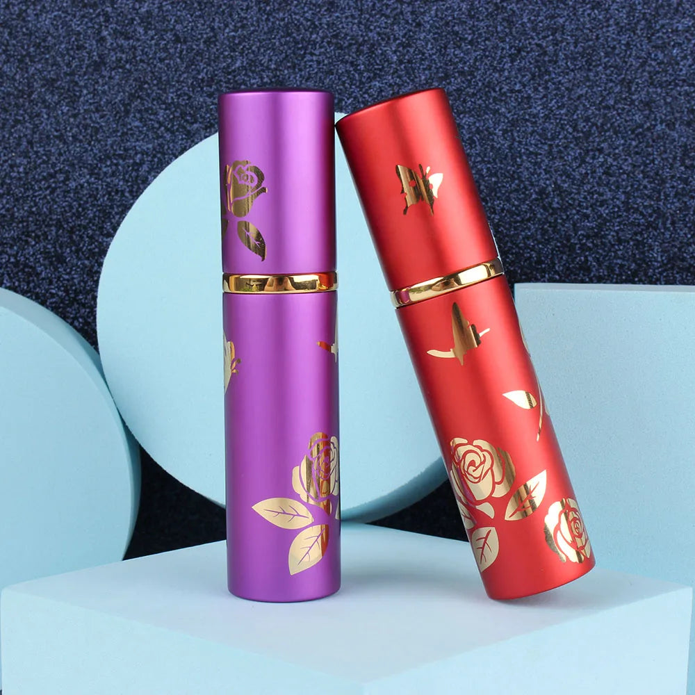 10ml Portable Mini Refillable Perfume Bottle Glass Tank Metal Case Aluminum Empty Cosmetic Containers Spray Atomizer Pump Bottle