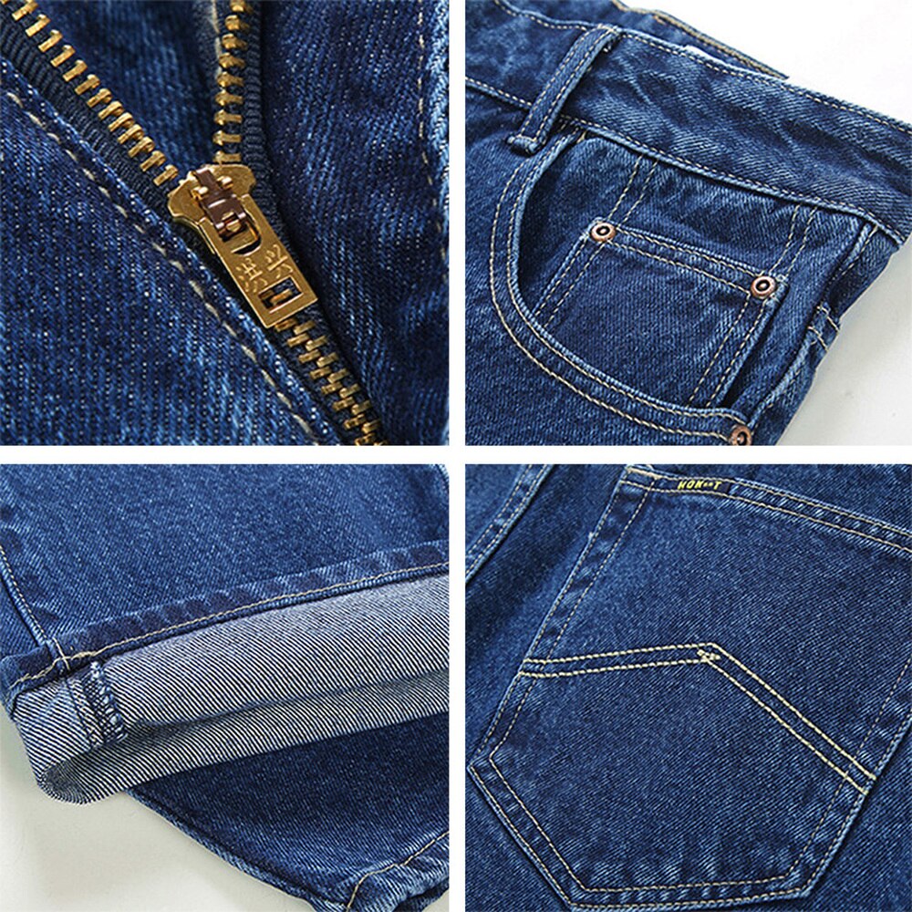 Men Business Jeans Classic Spring Autumn Male Cotton Straight Stretch