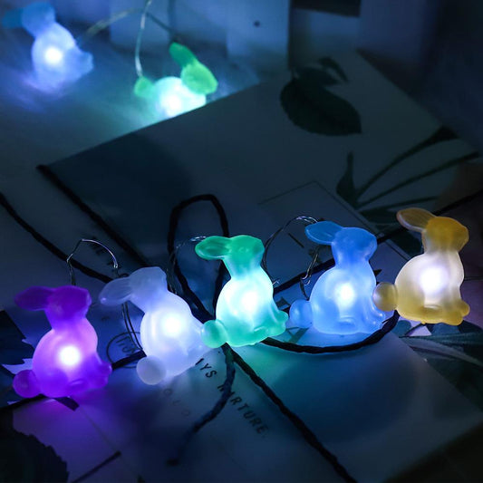 Five-color Bunny Fairy Lights Battery Operated  Easter Decorations