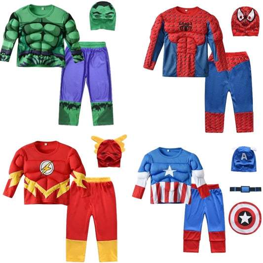 MINISO Superhero Hulk Captain America Cosplay Costume Boy Girl Clothes