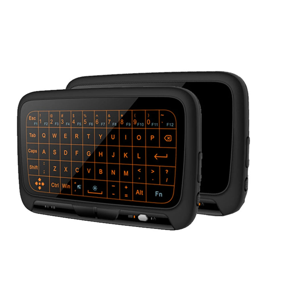 H18 Mini Full Touch Screen 2.4GHz Air Mouse Touchpad Backlight Wireless Keyboard Plug And Play Smart QWERTY Keyboard for IPTV