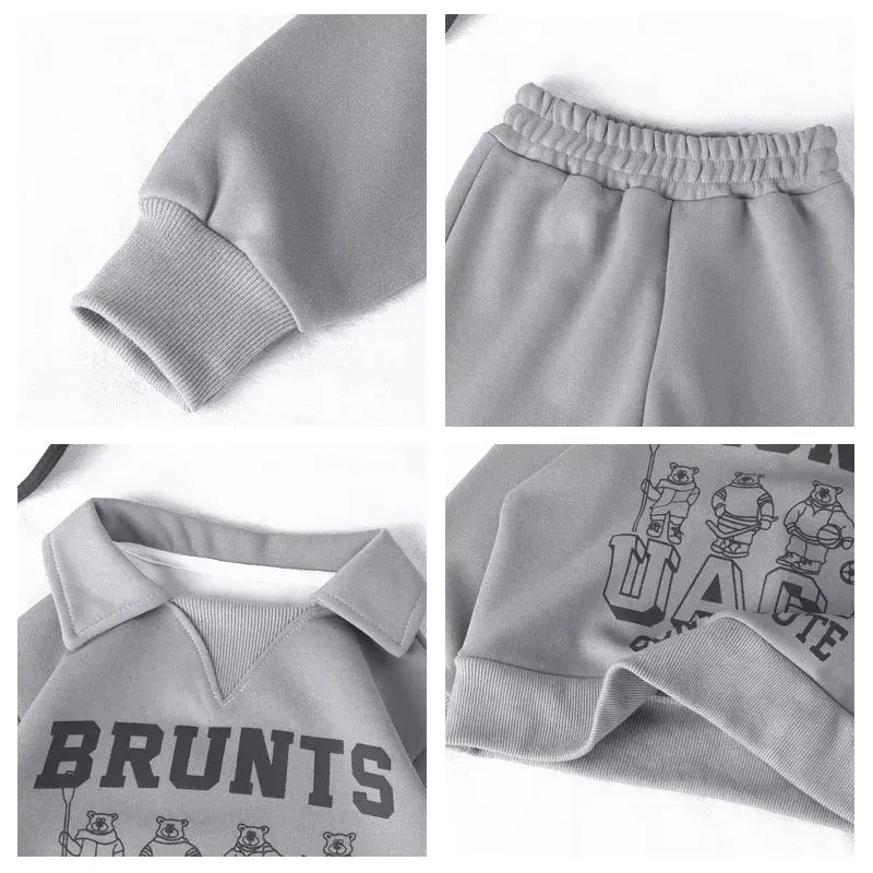 Children Clothes Sets Autumn Winter Polo Sweatshirt+Pants Sport Suits