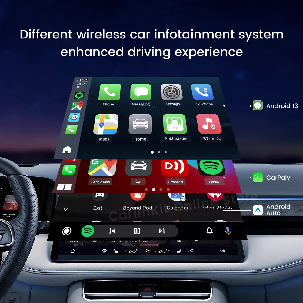 Carlinkit Plus Box Android 13 CarPlay Android Auto Wireless Android Tv Box Carlinkit Pro Support Netfilx Youtube IPTV