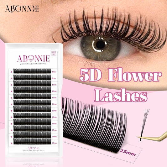 Abonnie 5D Flower Lashes Spikes Eyelash Extensions Fluffy Volume Fans