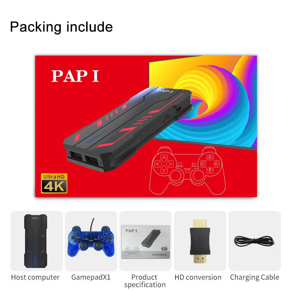 ANBERNIC PAP I Retro Game Console Nostalgia Game Stick 4K HDMI-Output Plug and Play Family Video Game 4000+ Games  Gift For Kids