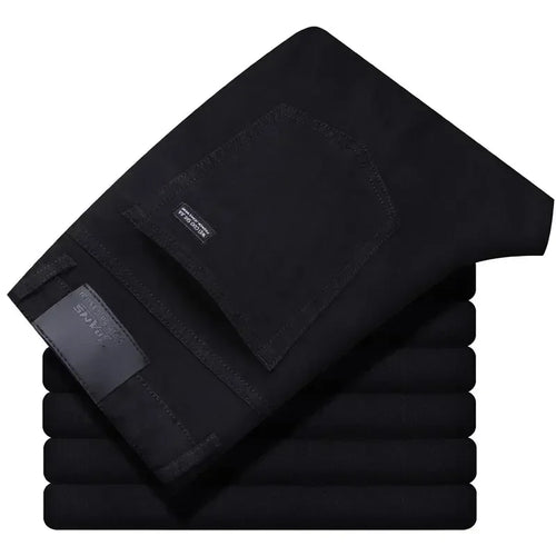 2025 Fashion Four Seasons Classic Blue Black Work Denim Trousers