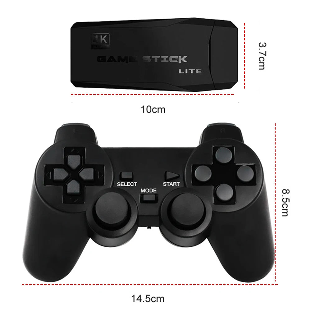 Video Game Sticks M8 Console 2.4G Dual Wireless Controller Gamestick 64GB 10000+ Games Retro Game Console 4K HD Output Xmas Gift