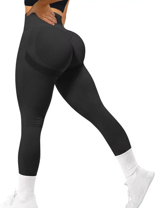 Gradient Leggings Fitness Women High Waist Workout  Jogging Leggins Push Up Pants Gym Tights Stretch Energy Sportswear