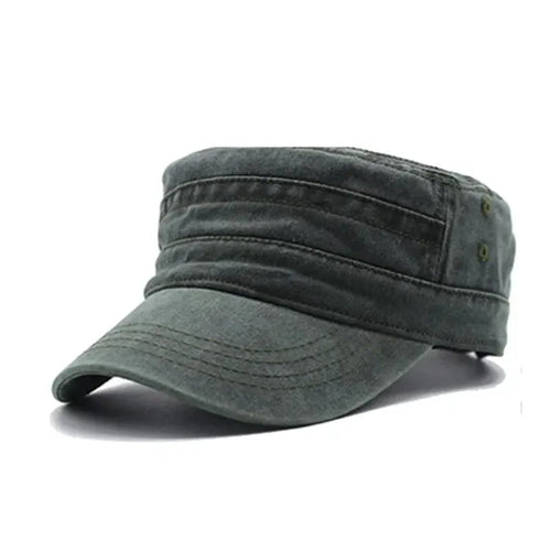 Hat Men Fishing Retro Do Old Wash Jeans Big Head Bib Flat Top Hat