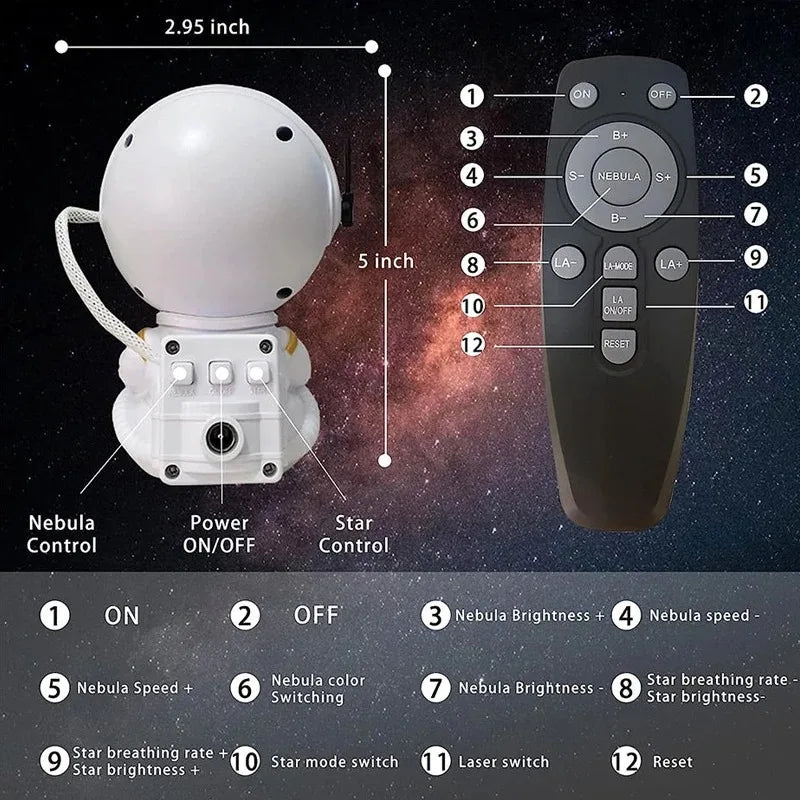 Astronaut Projector Night Light Nebula Galaxy Star Ceiling Galaxy
