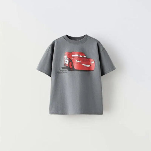 Car Cartoon Tees Tops For Boy Clothing Summer Fashion Children Short