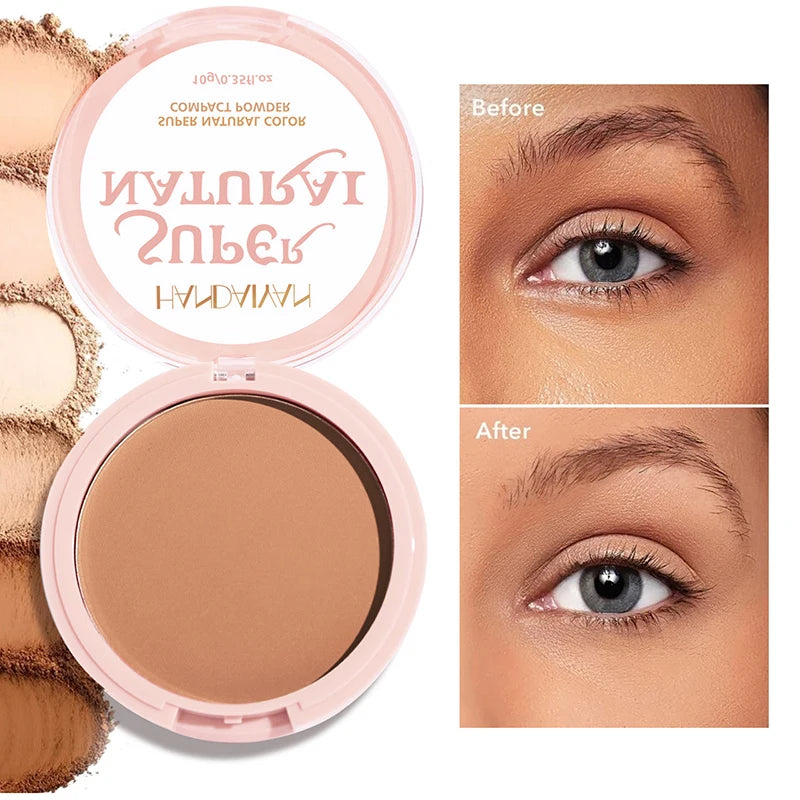 24 Hour Oil Control Pressed Powder Natural Matte Brighten Lasting