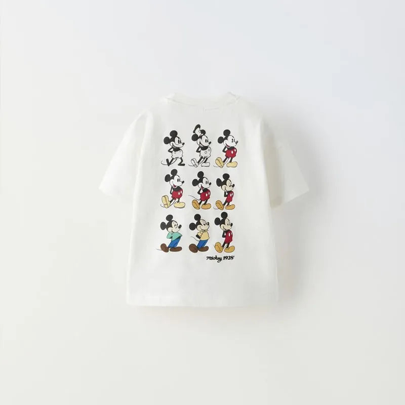 Disney Clothes New Children Fashion Casual Tshirt White Round Neck