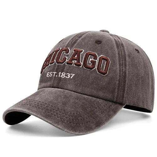 New Letter CHICAGO Baseball Cap Men Women Spring Summer Cotton Unisex