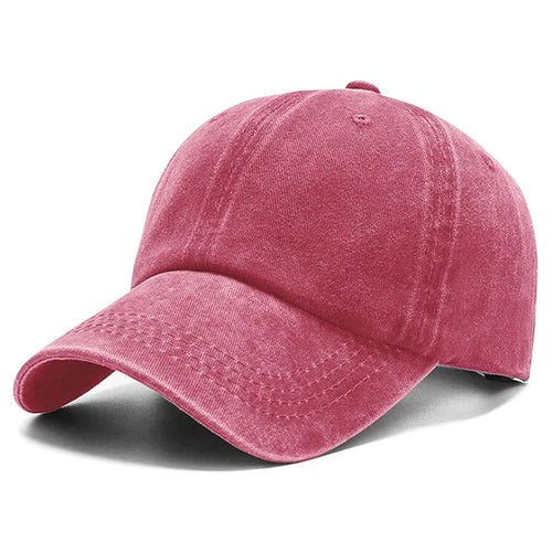 Unisex Baseball Cap Vintage Washed Cotton Fits Men Women Washed Denim