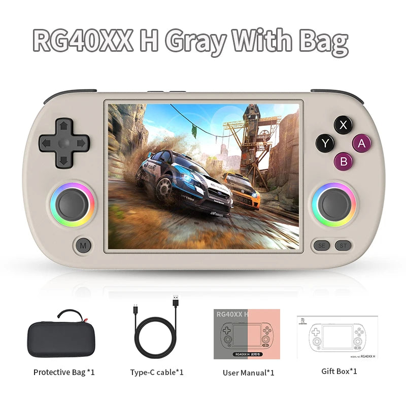 ANBERNIC RG40XX H Retro Handheld Game Console 4.0 inch IPS Linux 64-bit RGB Joystick Video Gaming Player Support HDMI Connection